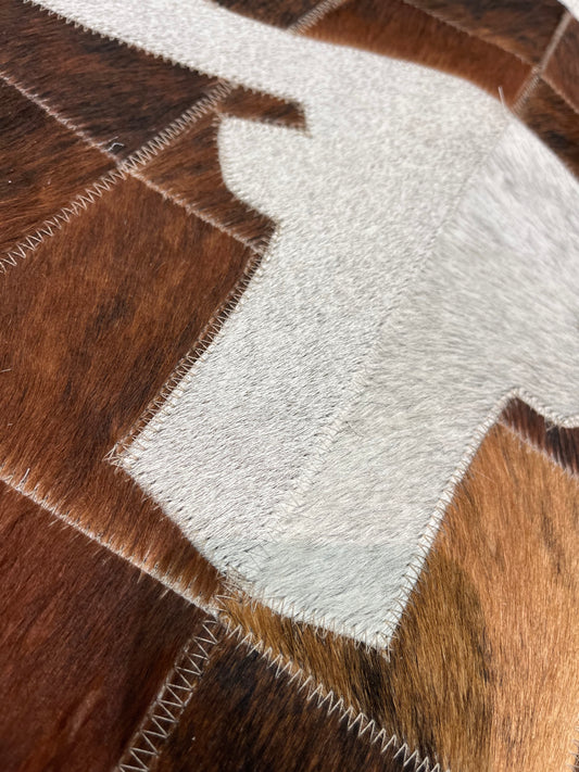 Longhorn Cowhide Patchwork Doormat