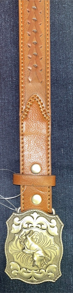 Arena Ace Boys Belt with Center V Stitch