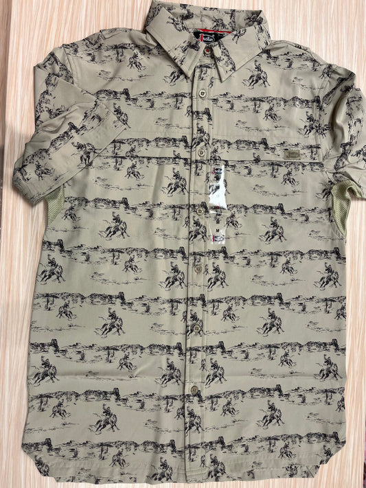 Justin Fallen Rock SS Button T Shirt