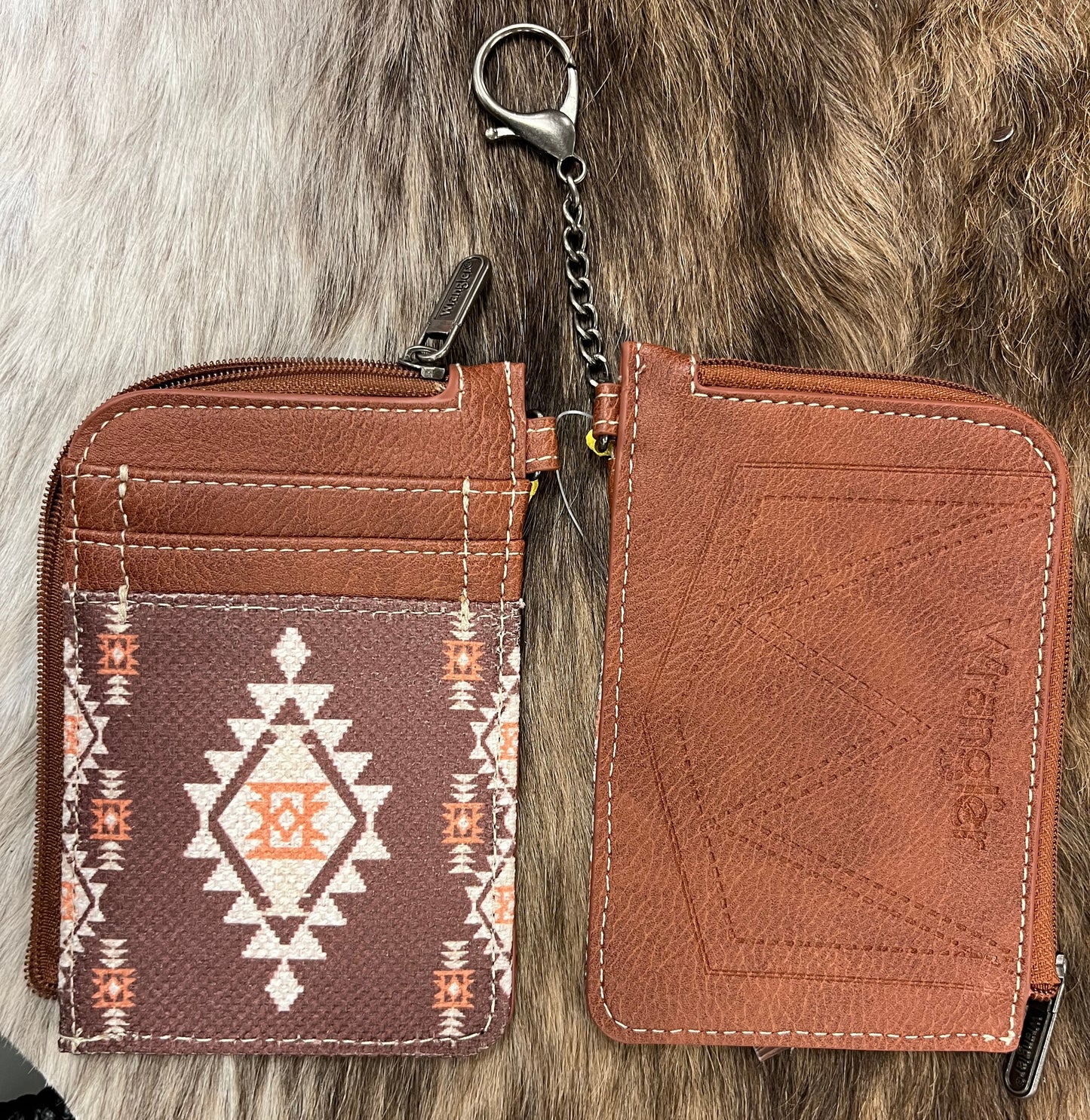 Style Wrangler Southwestern Art Print Mini Zip Card Case