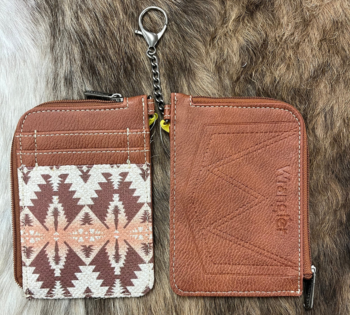 Style Wrangler Southwestern Art Print Mini Zip Card Case