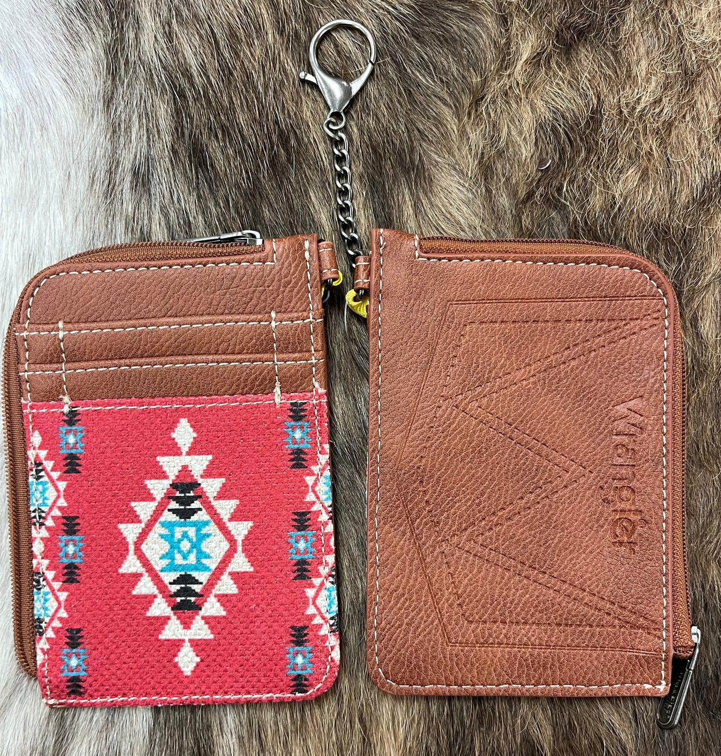 Style Wrangler Southwestern Art Print Mini Zip Card Case