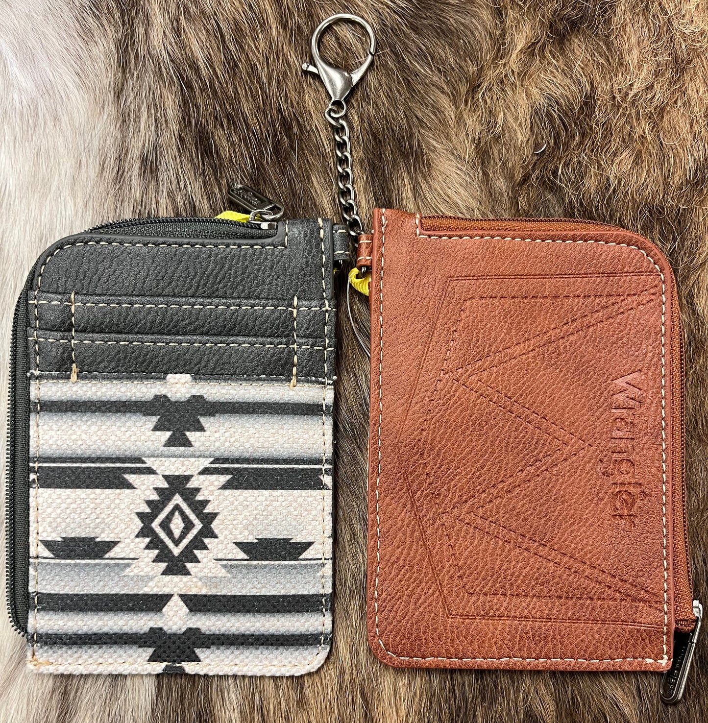 Style Wrangler Southwestern Art Print Mini Zip Card Case