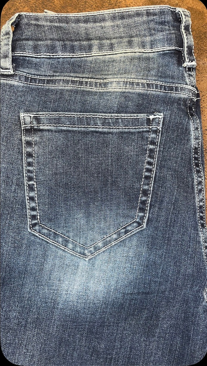 Grace in LA Bug Toe Western Side Detail Flare Jeans
