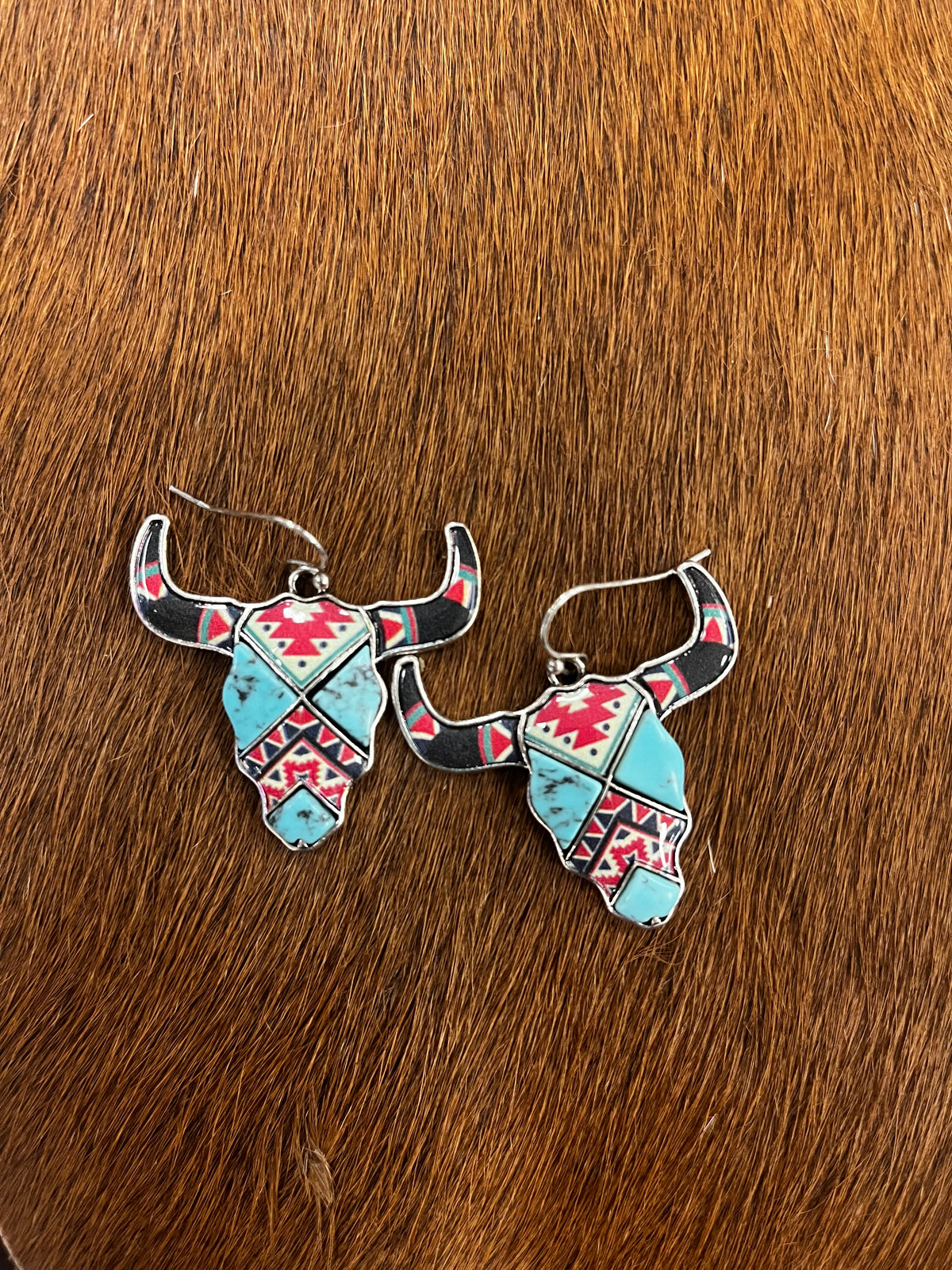 Aztec Longhorns Earrings
