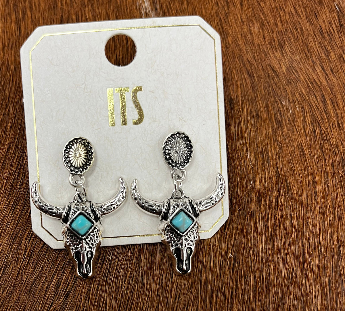 Longhorn Drop Earrings