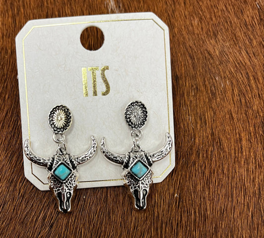 Longhorn Drop Earrings