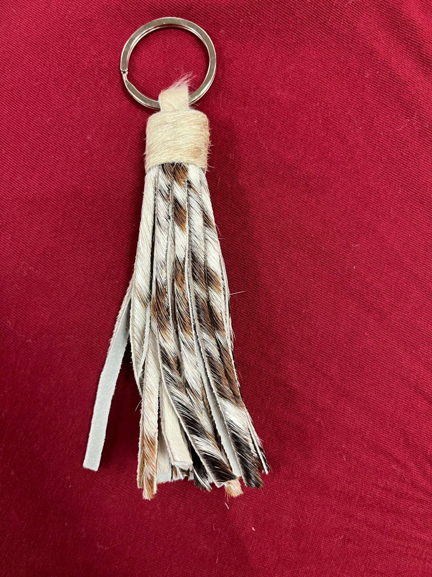 Fleece Cowhide Keychain