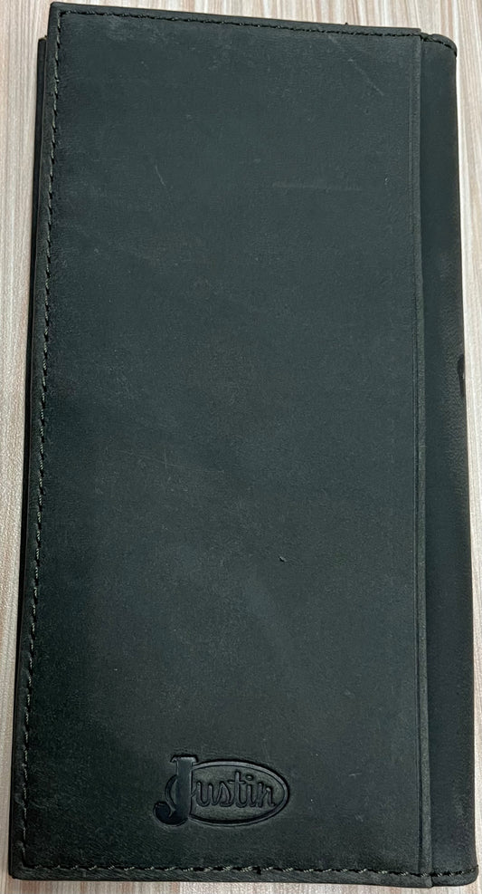 Justin Genuine Leather Rodeo Wallet Graphite Flag