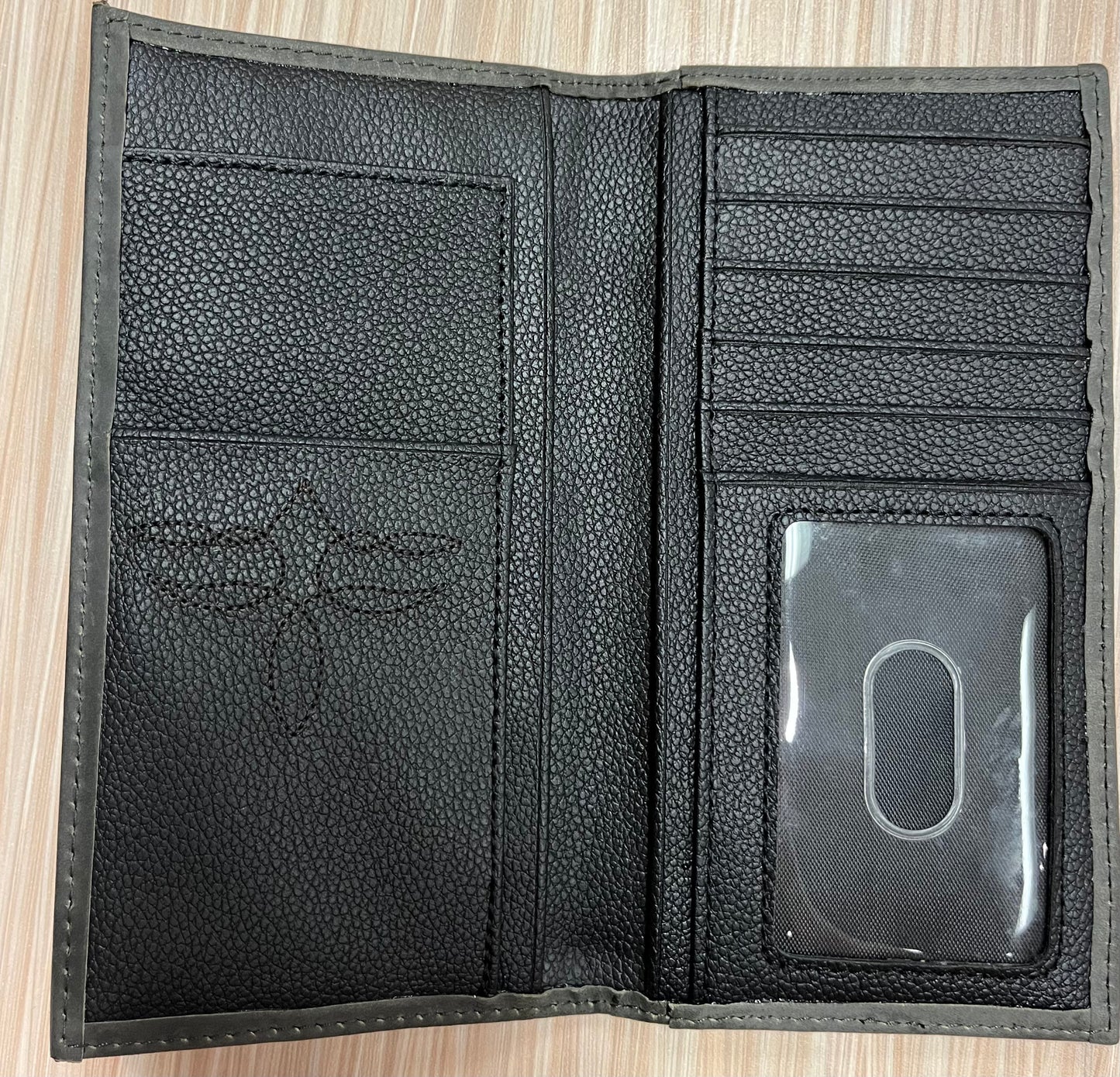 Justin Genuine Leather Rodeo Wallet Graphite Flag