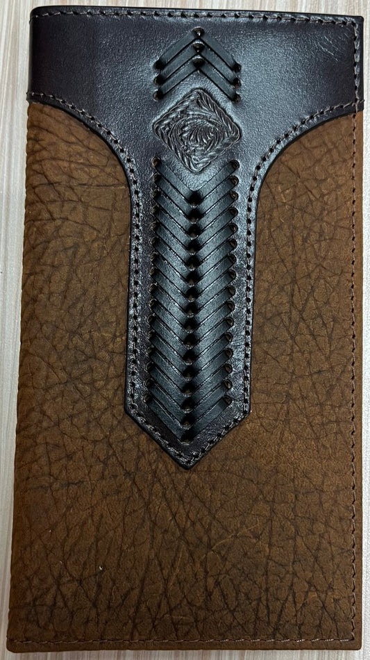 Justin Men's Genuine Leather Rodeo Wallet with Stitched Yoke
