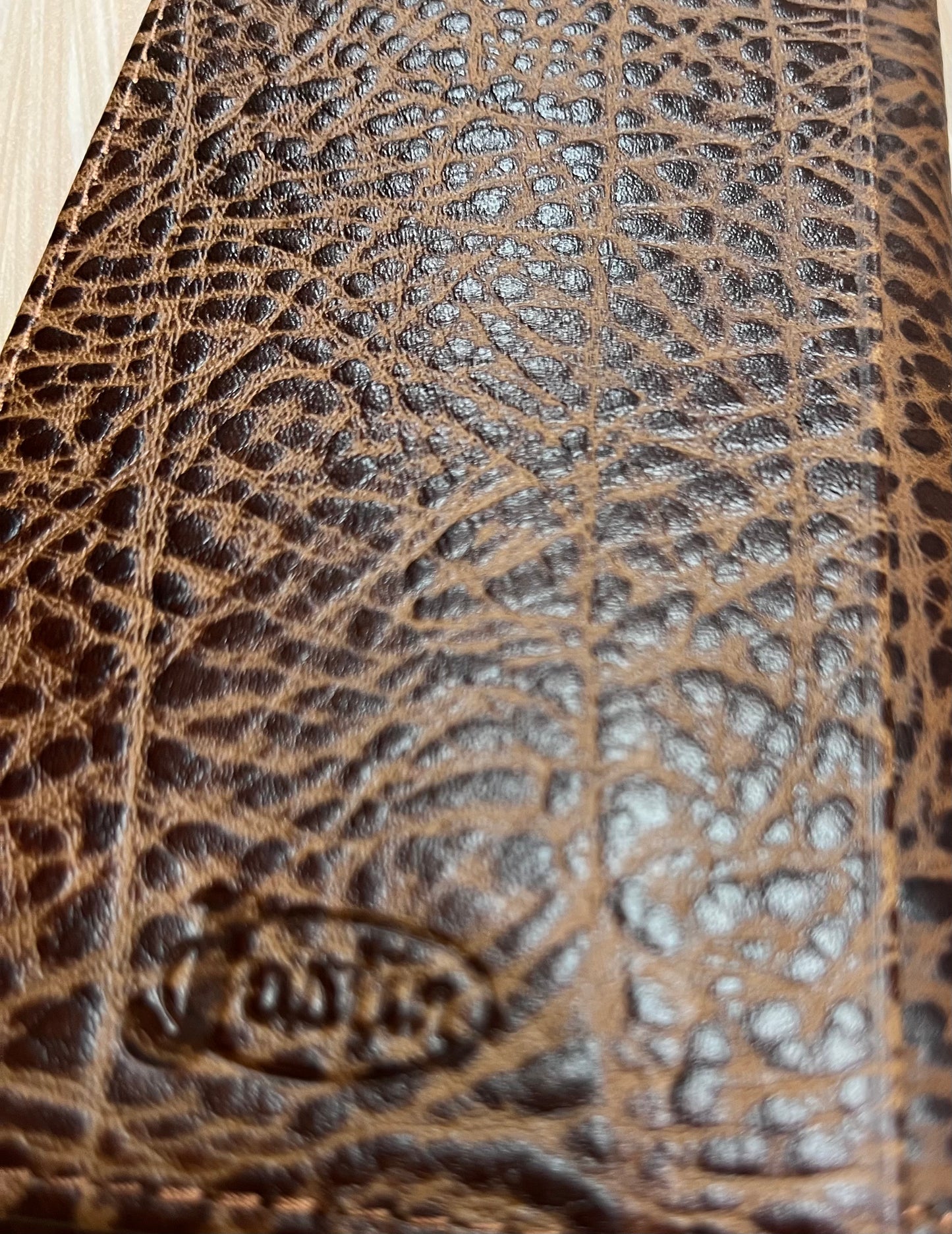 Justin Men's Genuine Leather Rodeo Wallet Tan Textured W/Antique Logo