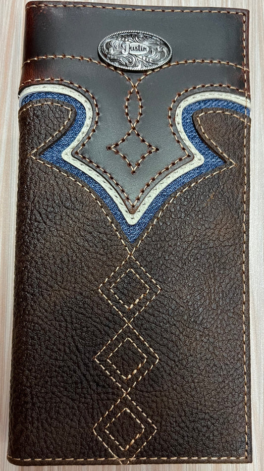 Justin Genuine Leather RW Yoke W/Denim Inlay