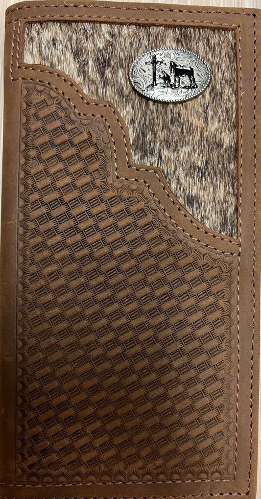 Justin Men's Rodeo Wallet Hair-On