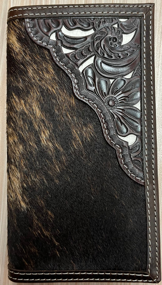 Tony Lama Rodeo Brindle Hair On W/Tooled Yoke and Ivory Underlay