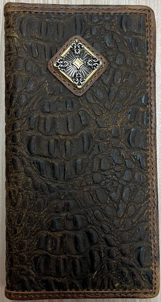 Tony Lama DK Brown Hornback Emboss