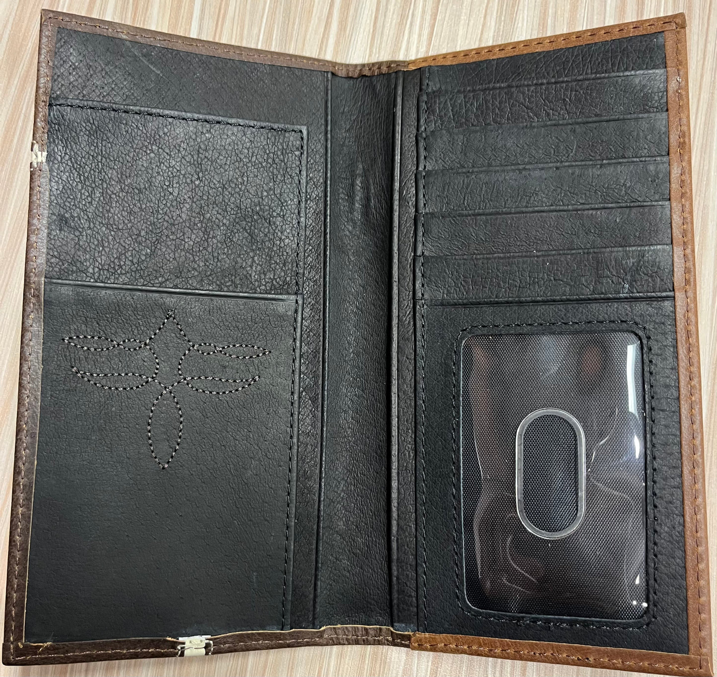 Justin Men's Rodeo Wallet Eagle Stitch Wallet