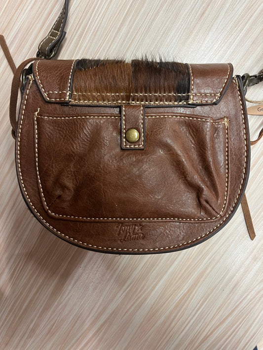 Tony Lama Saddle Bag Hair-On Accents