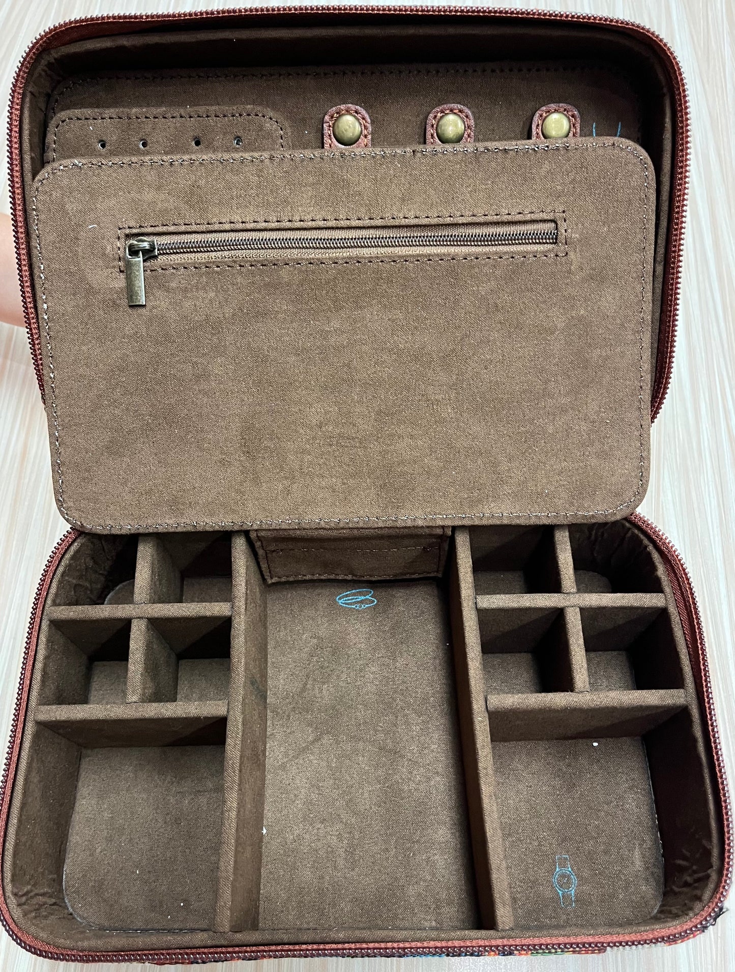 Justin Large Jewelry Case Custom Aztec Jacquard