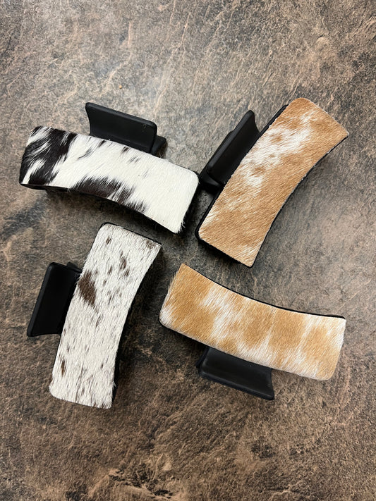 Real Cowhide Claw Hair Clip