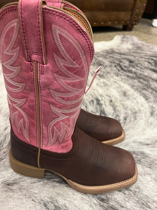 Justin Wmn Boots- Pink Boot Shaft