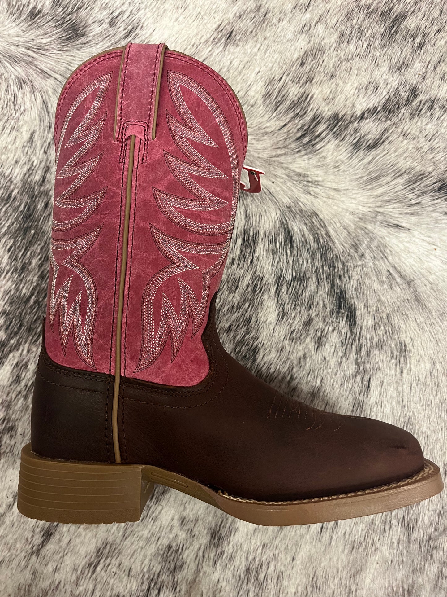 Justin Wmn Boots- Pink Boot Shaft