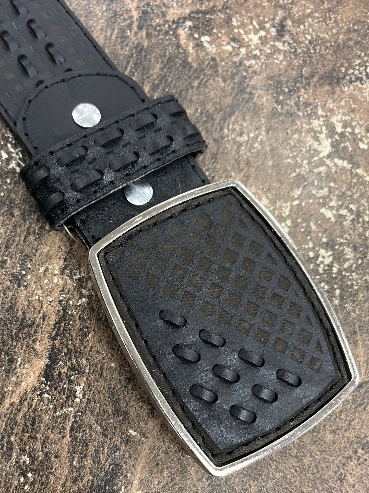 Embossed Leather Belt