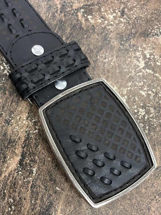 Embossed Leather Belt