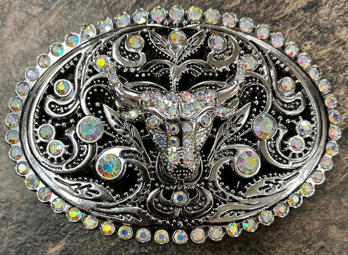 Rhinestone Western Buckle