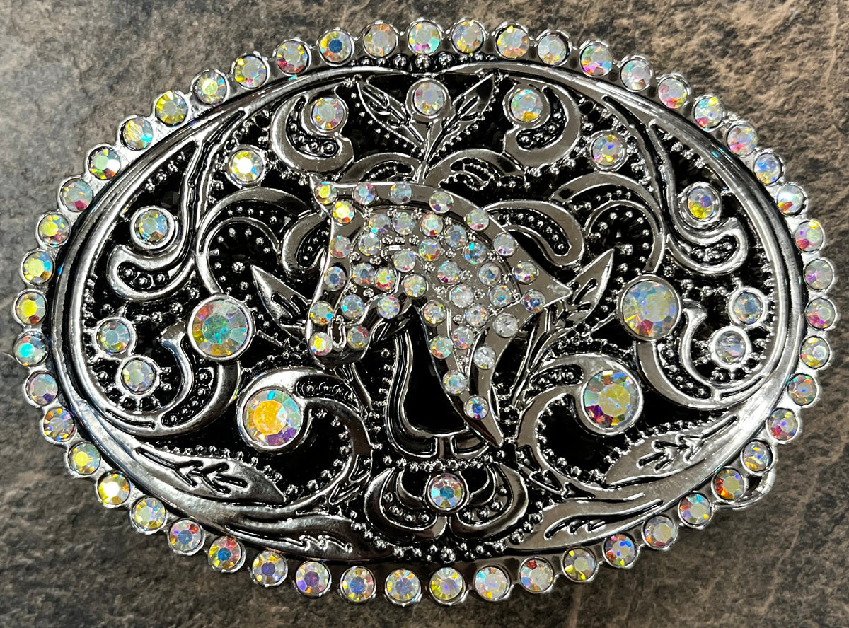 Rhinestone Western Buckle