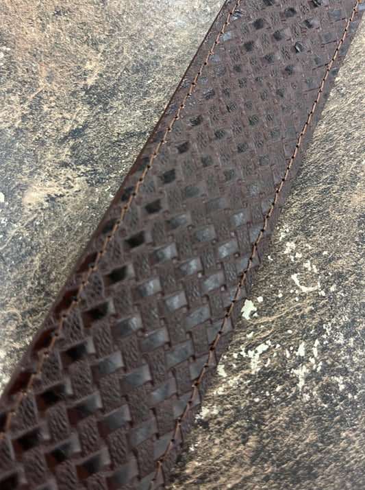 Basketweave Leather Belt