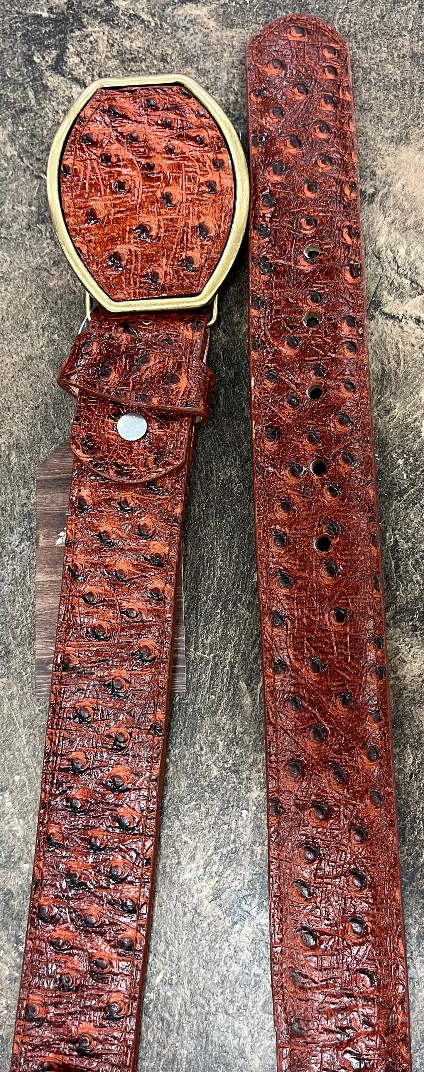 Ostrich Leather Belt
