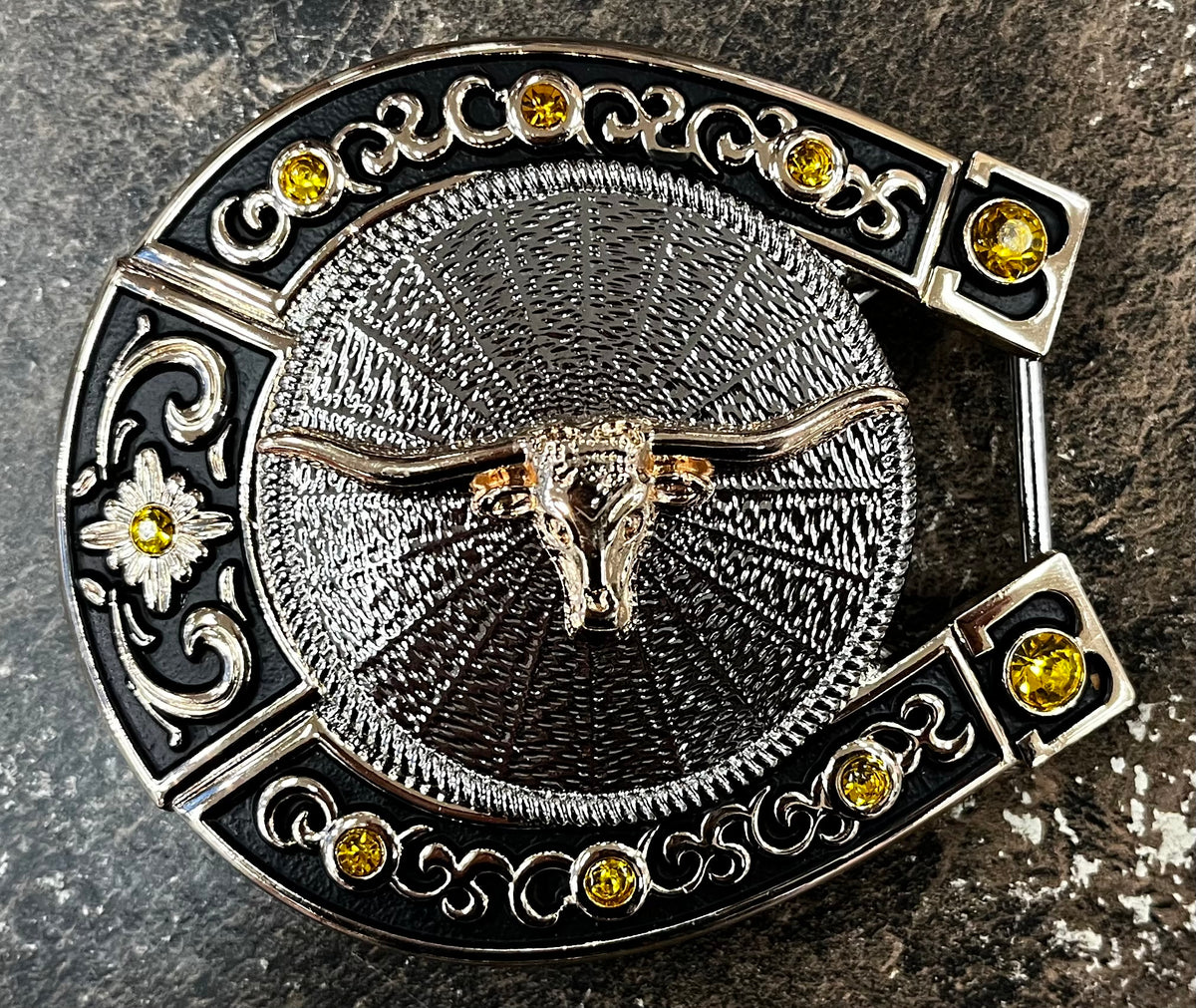 Western Scroll Horseshoe Buckle
