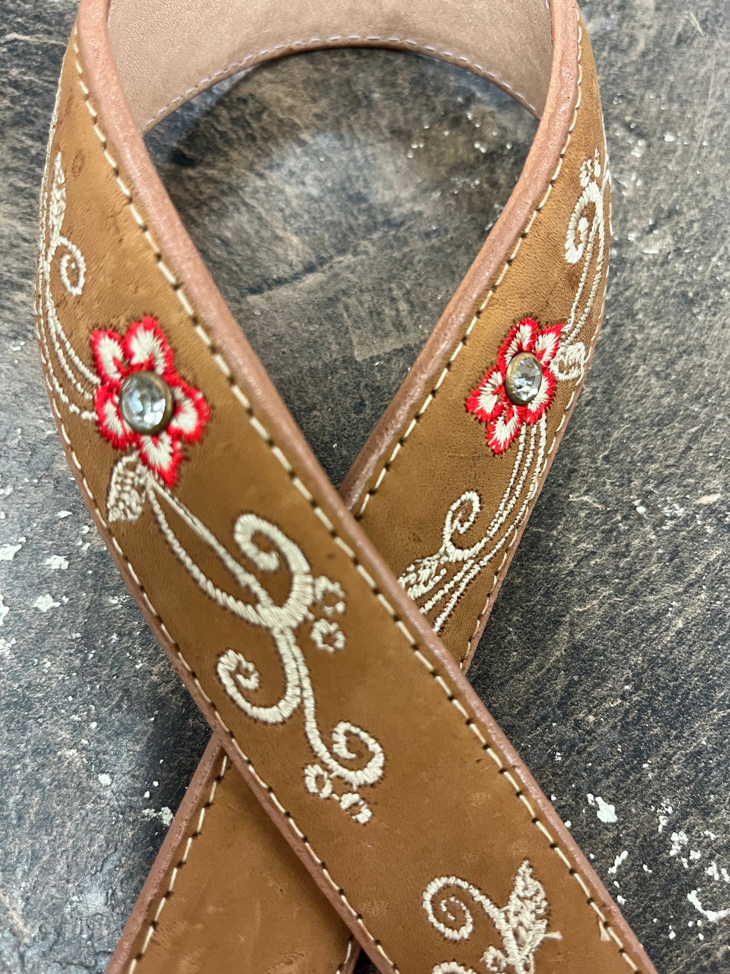 Girl Floral Leather Belt