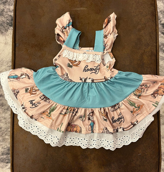 Shea Baby Out West Cowgirl Ruffle Dress