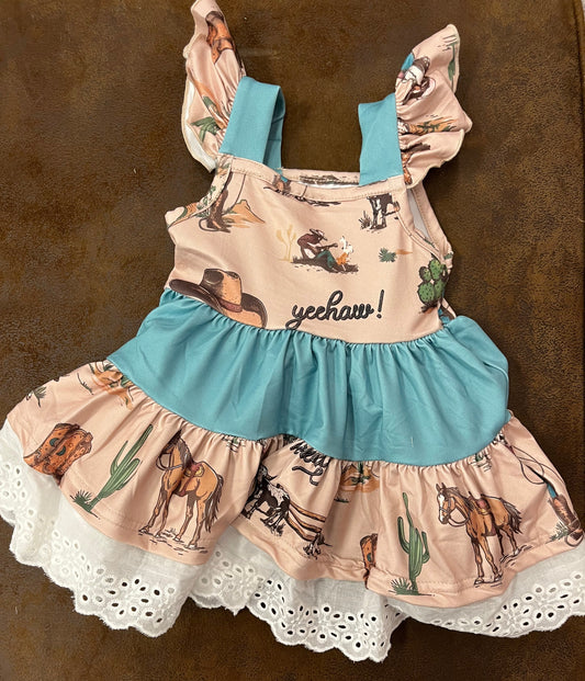 Shea Baby Out West Cowgirl Ruffle Dress