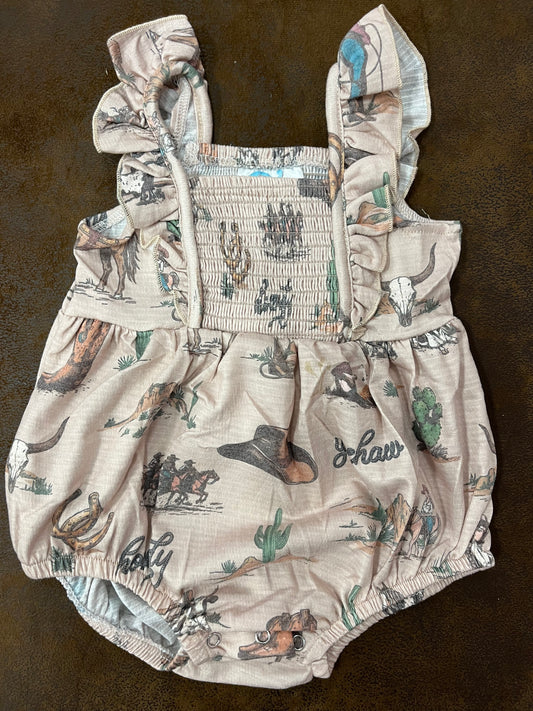 Shea Baby Out West Cowgirl Romper