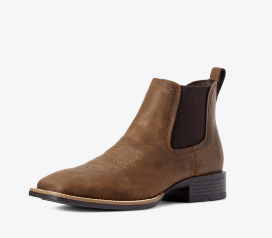 MNS Booker Chelsea Wide Square Toe Western Boot