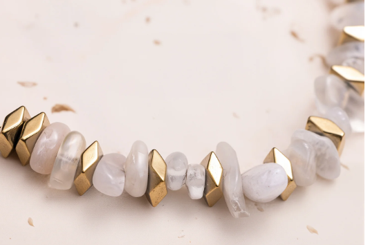 14K Gold Natural Stone