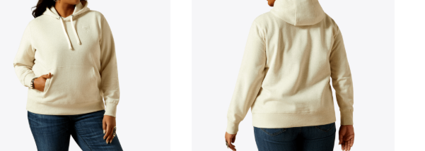 WMS Ariat Logo Hoodie - Beige/Oatmeal