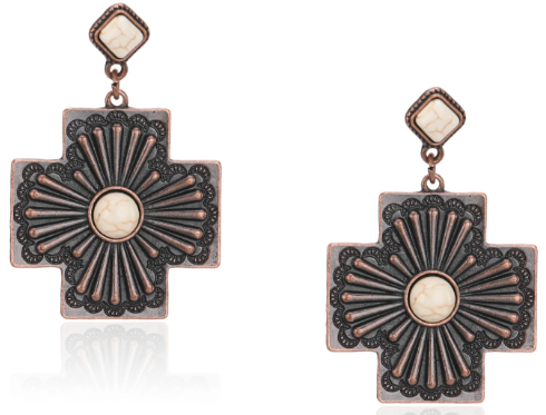 Rustic Couture's Cross Shape Earring