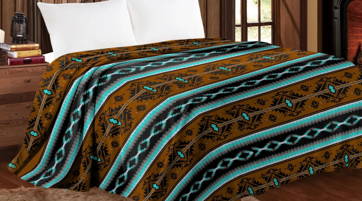 Soft Blanket-Aztec Turquoise