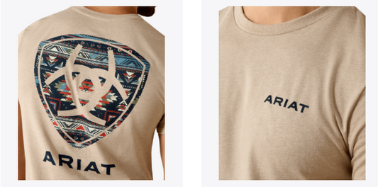 MNS Ariat Sandstone Shield Classic Fit T-Shirt