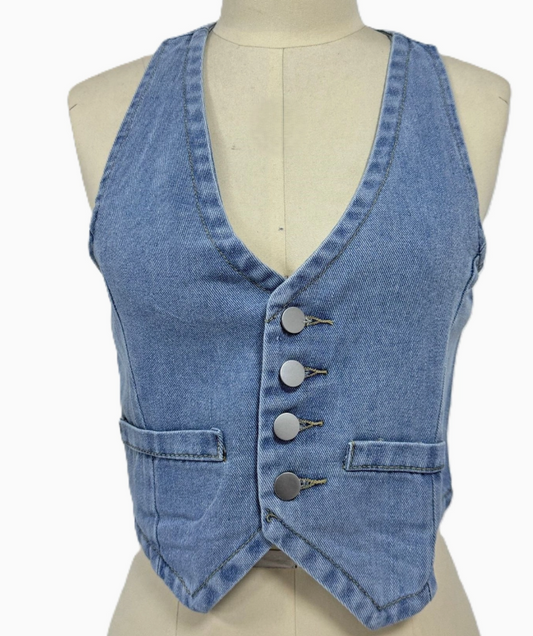 Denim Cowgirl Vest
