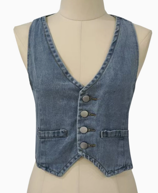 Denim Cowgirl Vest