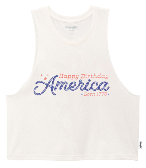 Wrangler Graphic Festival Crop Tank