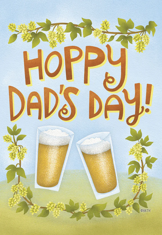 Frothy Good Wishes Lighthearted Father's Day Greeting Card