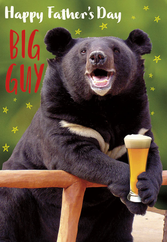 Hoppy Brew Bear Funny Father's Day Greeting Card