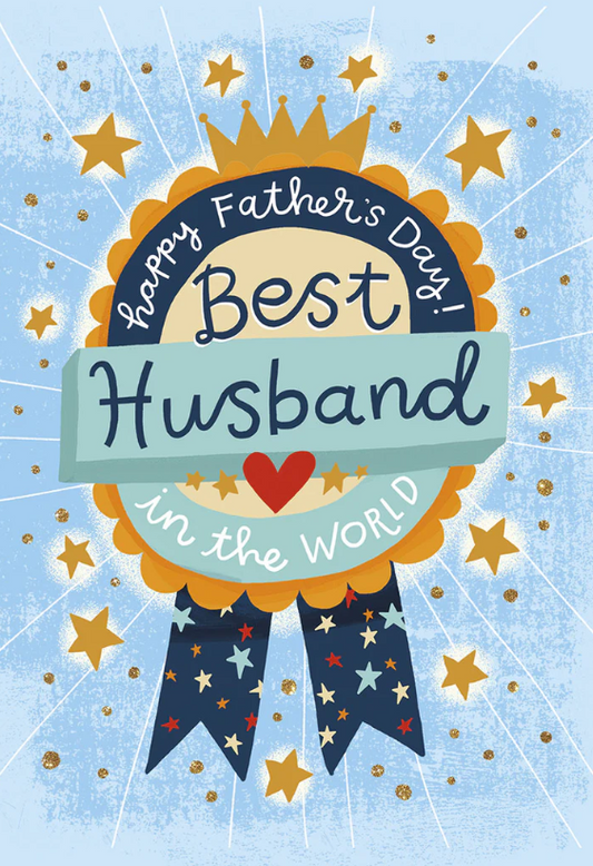 Happy Father's Day Best Husband Award Greeting Card Heartfelt Father's Day Greeting Card