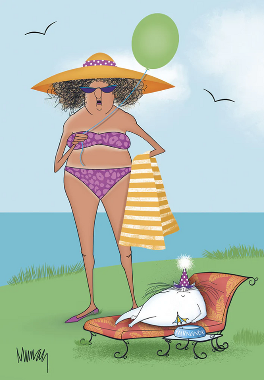 Sunshine and tan lines! Birthday Card
